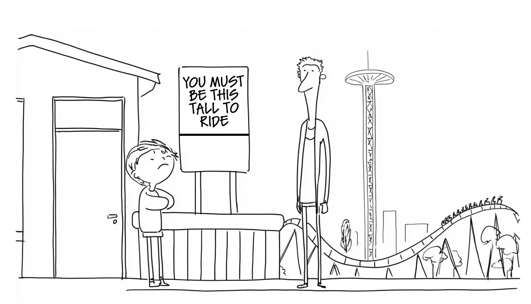 child too short to ride