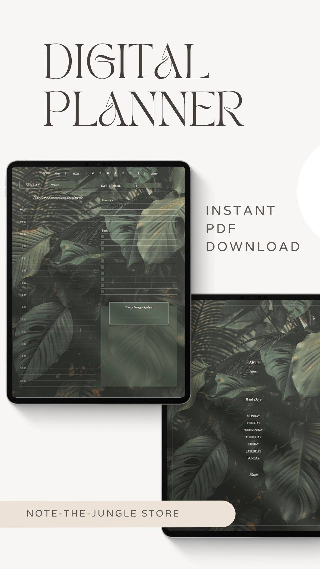  Jungle | Week Days (digital planner)