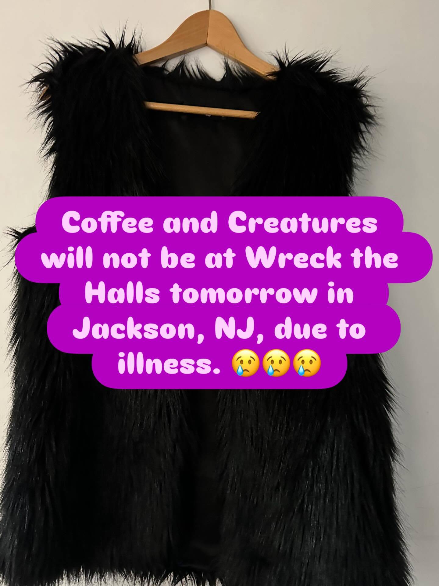 So sorry, so sad, to be a no-show at the literal last show Coffee and Creatures is doing in 2025.😢
If you are local to Hunterdon County, some of my stuff is at @casa_bizarro (clothes and accessories), and a selection of my upcycled sculptures (mimic chest, etc) are at @sanctorium_games.
You can also DM me to discuss direct sale & pickup/delivery. No shipping.
I’ll be here on IG, jealously looking at the pics from this weekend!
