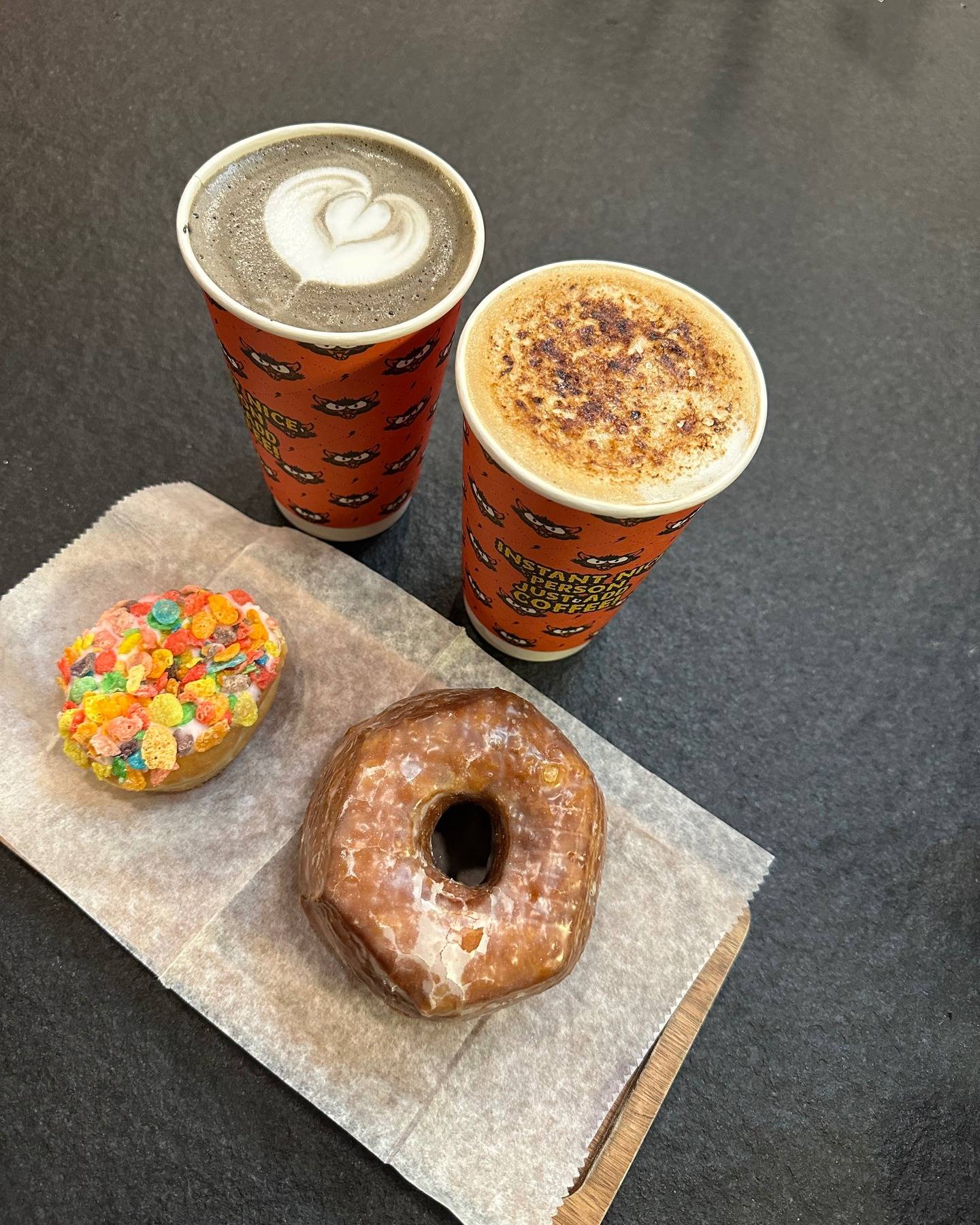 Our first visit to Boonton and the homey and impressive @catfightcoffee today after #GeekFlea. Delicious, charming, and full of cool people. Perfect end to a great Saturday, along with the empanadas we had for dinner, from down the street.