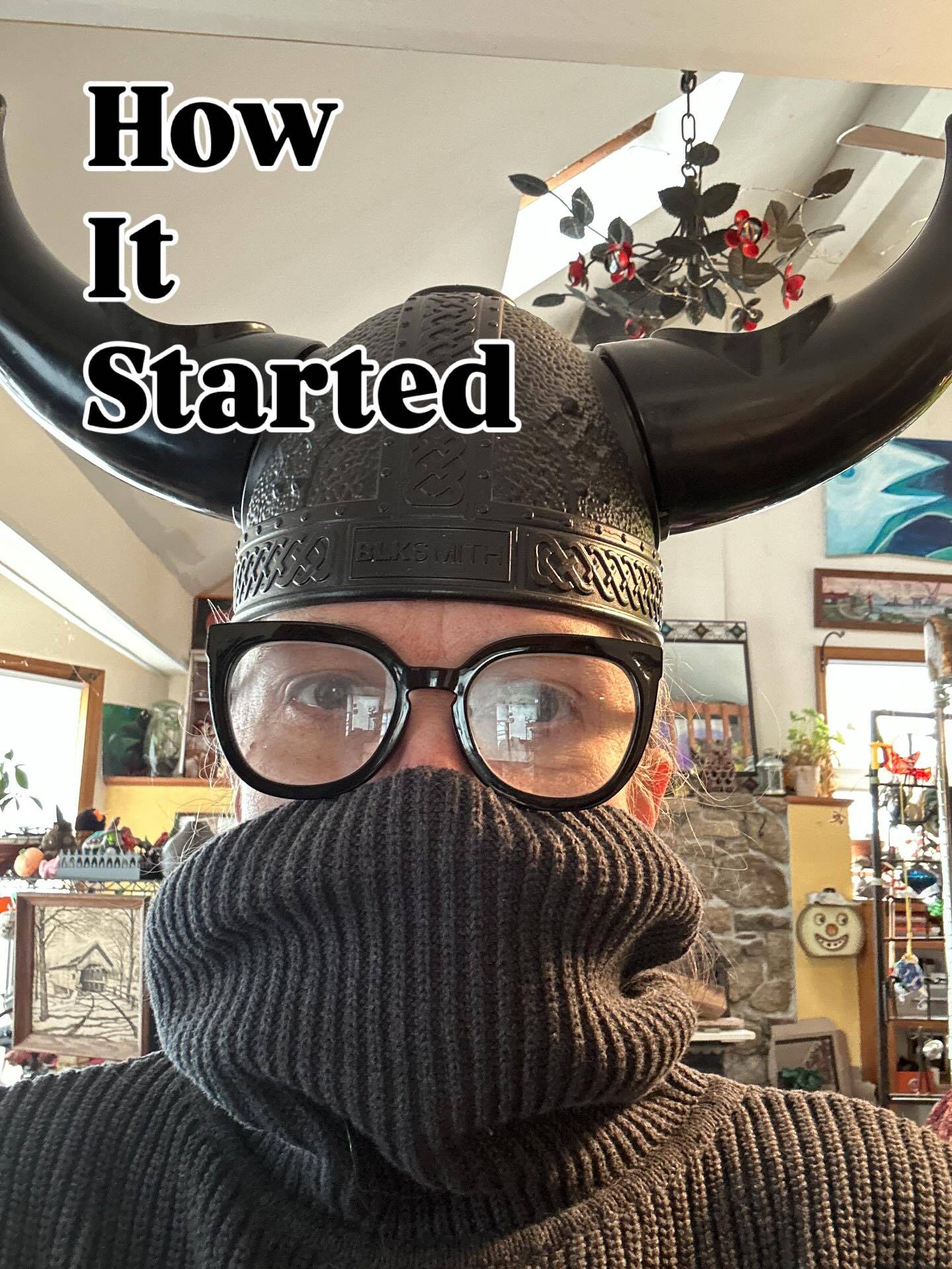 Help.
I am feeling like a massive cold is dissolving my brain right now, so I am resting, rather that finalizing show prep for @lunarfaire 🤬🤬🤬 
If I somehow miraculously recover, prepare for a super silly sign. But for now, enjoy the silliest hat, the hat GWAR might wear to a SCA or LARP event, the accursed Mimic hat.