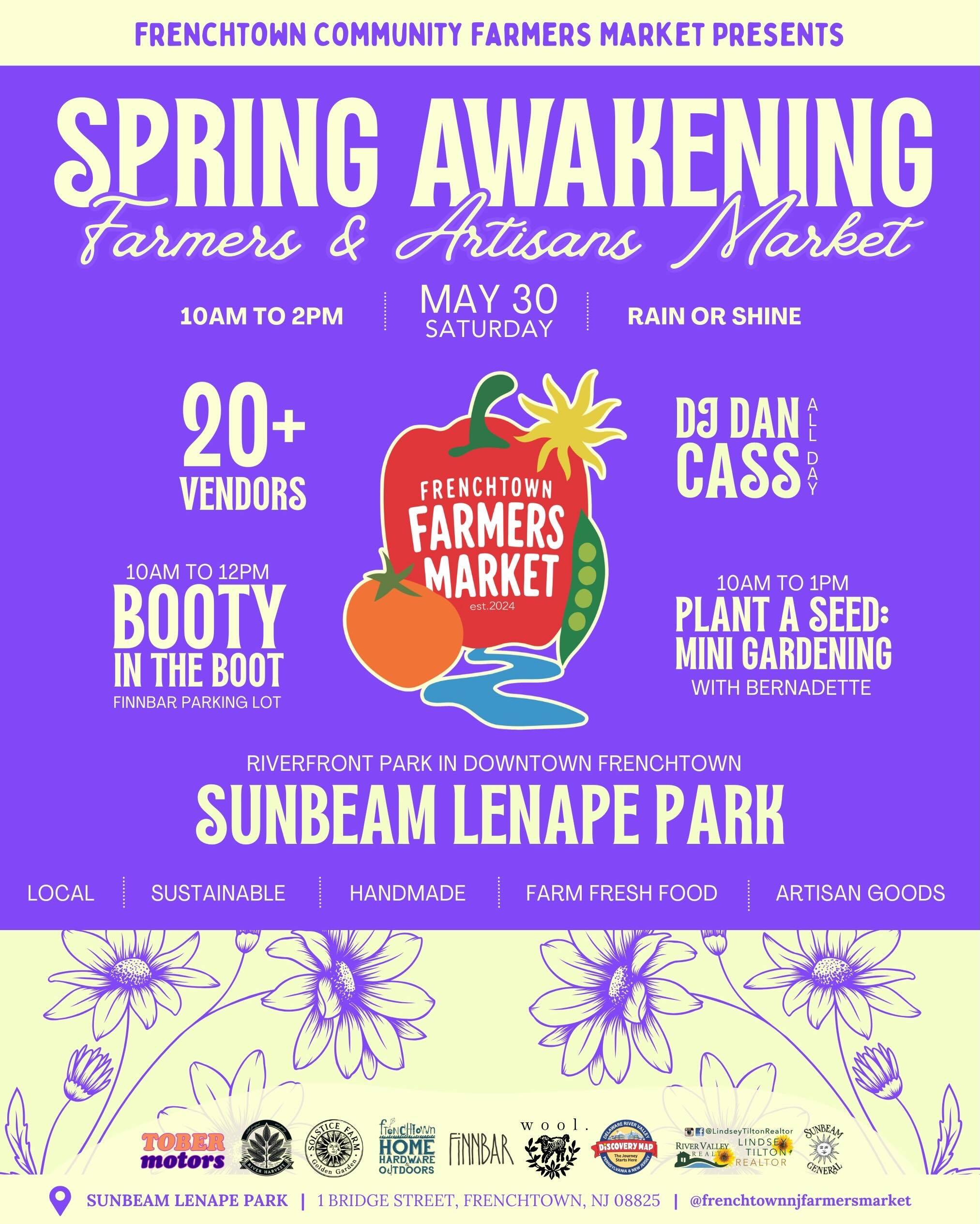 The weather is looking fine for Saturday, unlike last week! See ya in lovely Frenchtown for the best lil farmers’ market!
