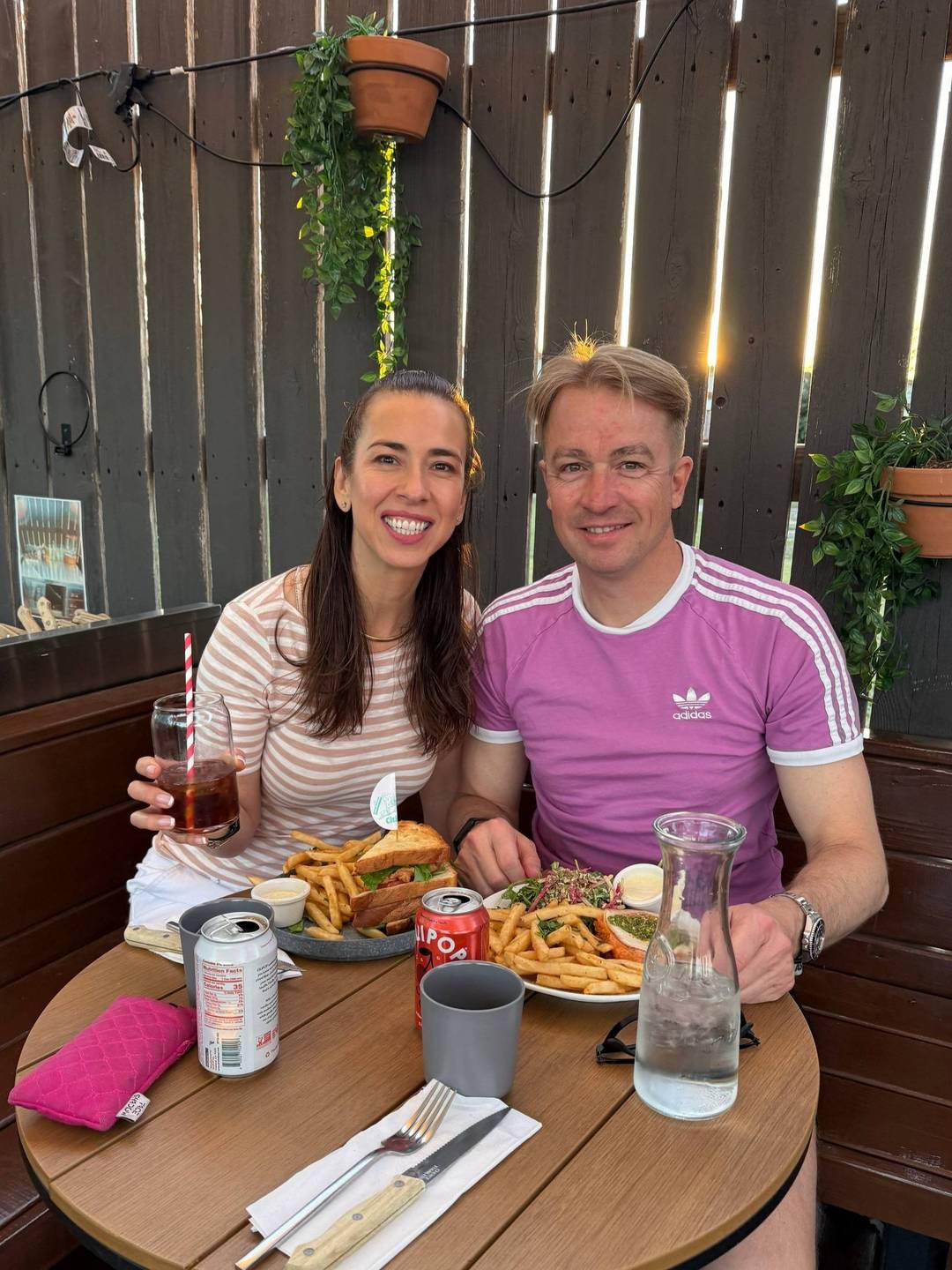 Doralicia and I enjoying date night dinner