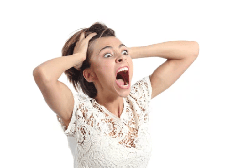 woman frustrated and yelling
