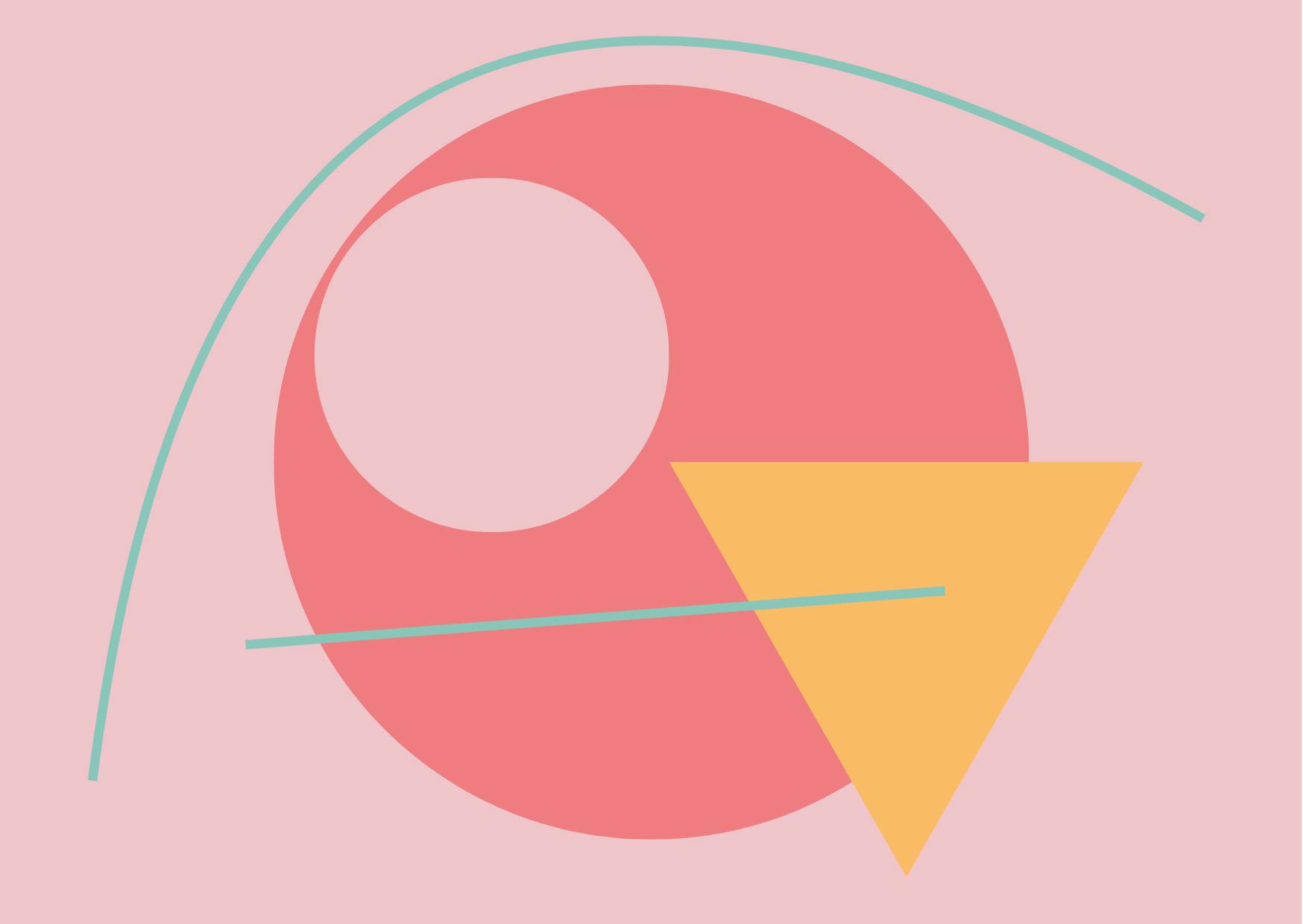 artistic figure consisting of lines, triangles and circles.