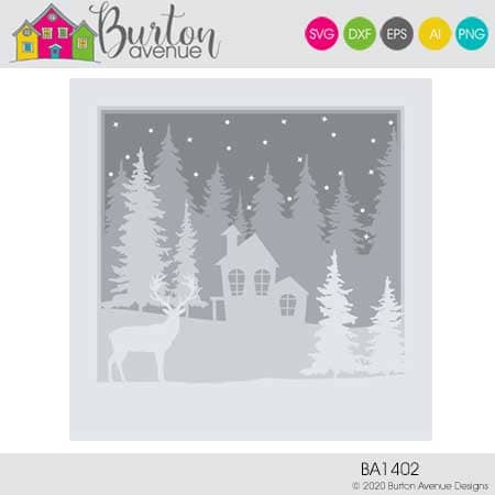 Download 3d Lighted Winter Shadow Box Burton Avenue