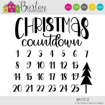 Download Easy Magnetic Christmas Countdown Sign Burton Avenue PSD Mockup Templates