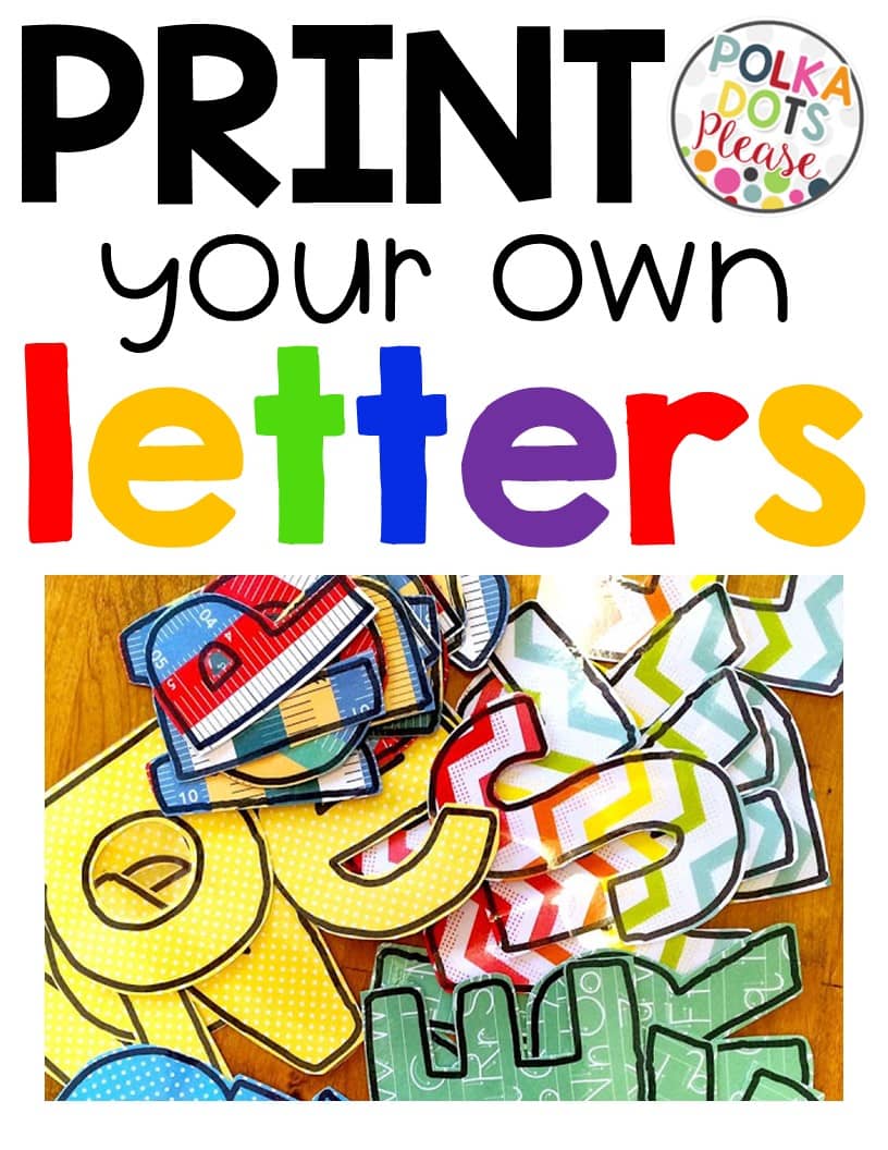 Free Bulletin Board Printable Letters