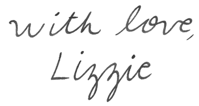 with love, Lizzie