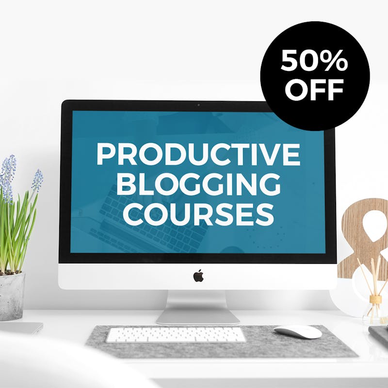 50% off productive blogging courses for beginner and advanced - black friday deals for bloggers