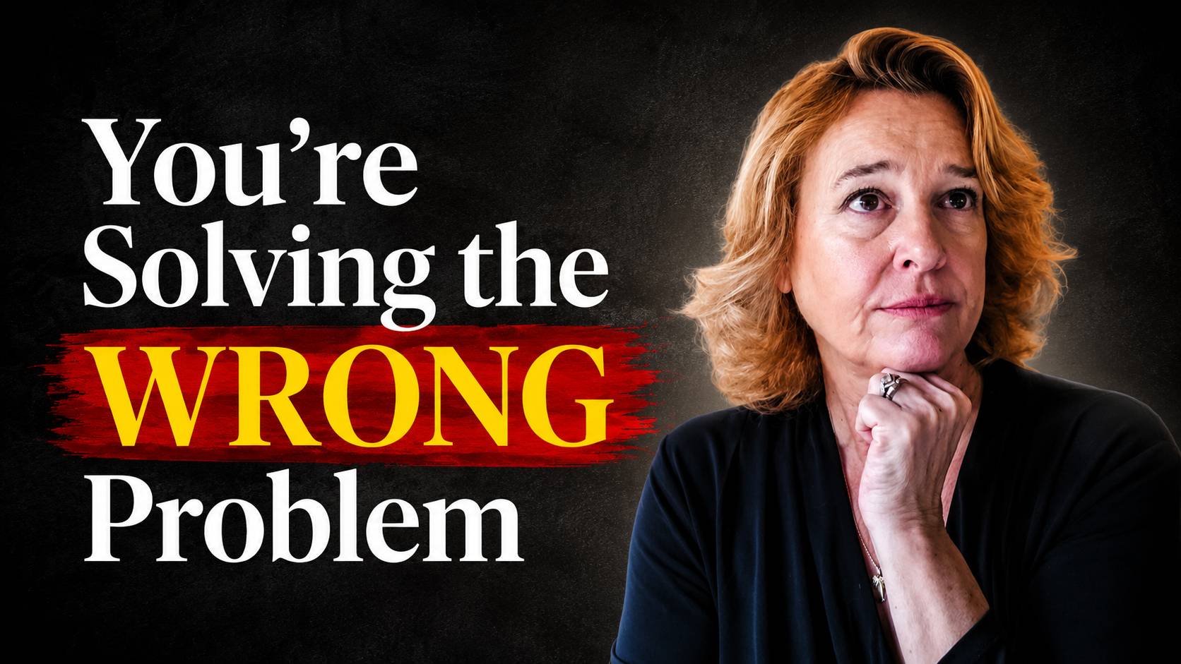 Angie Dobransky, founder of RAD Strategic Partners, explaining why business owners misdiagnose problems and how to find the real root cause using the RAD Business Success Method