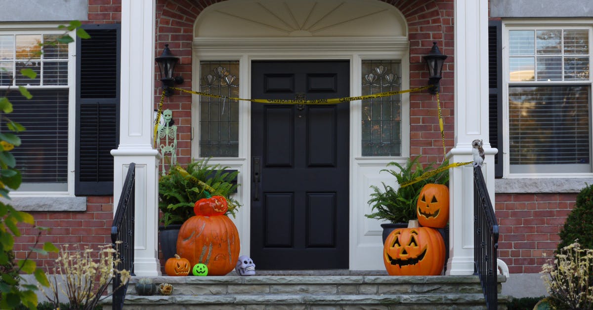 Home decorated for Halloween