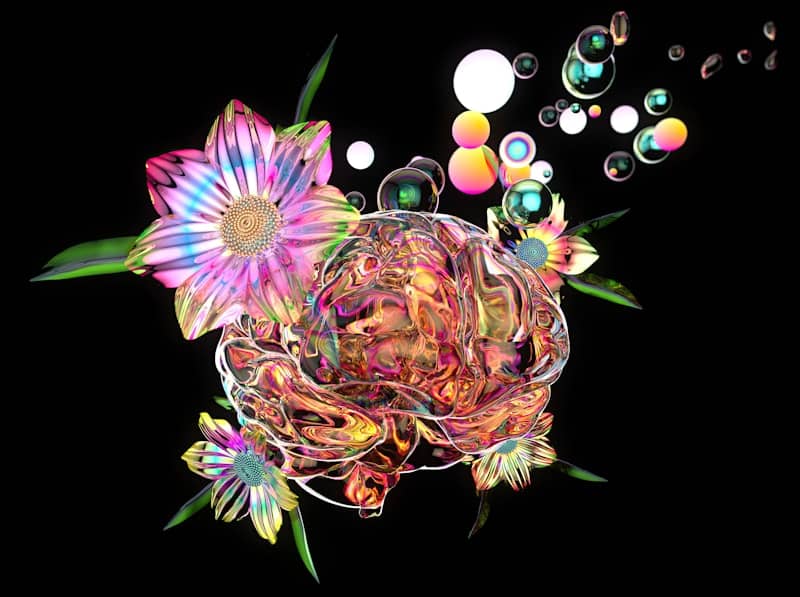 a digital painting the brain