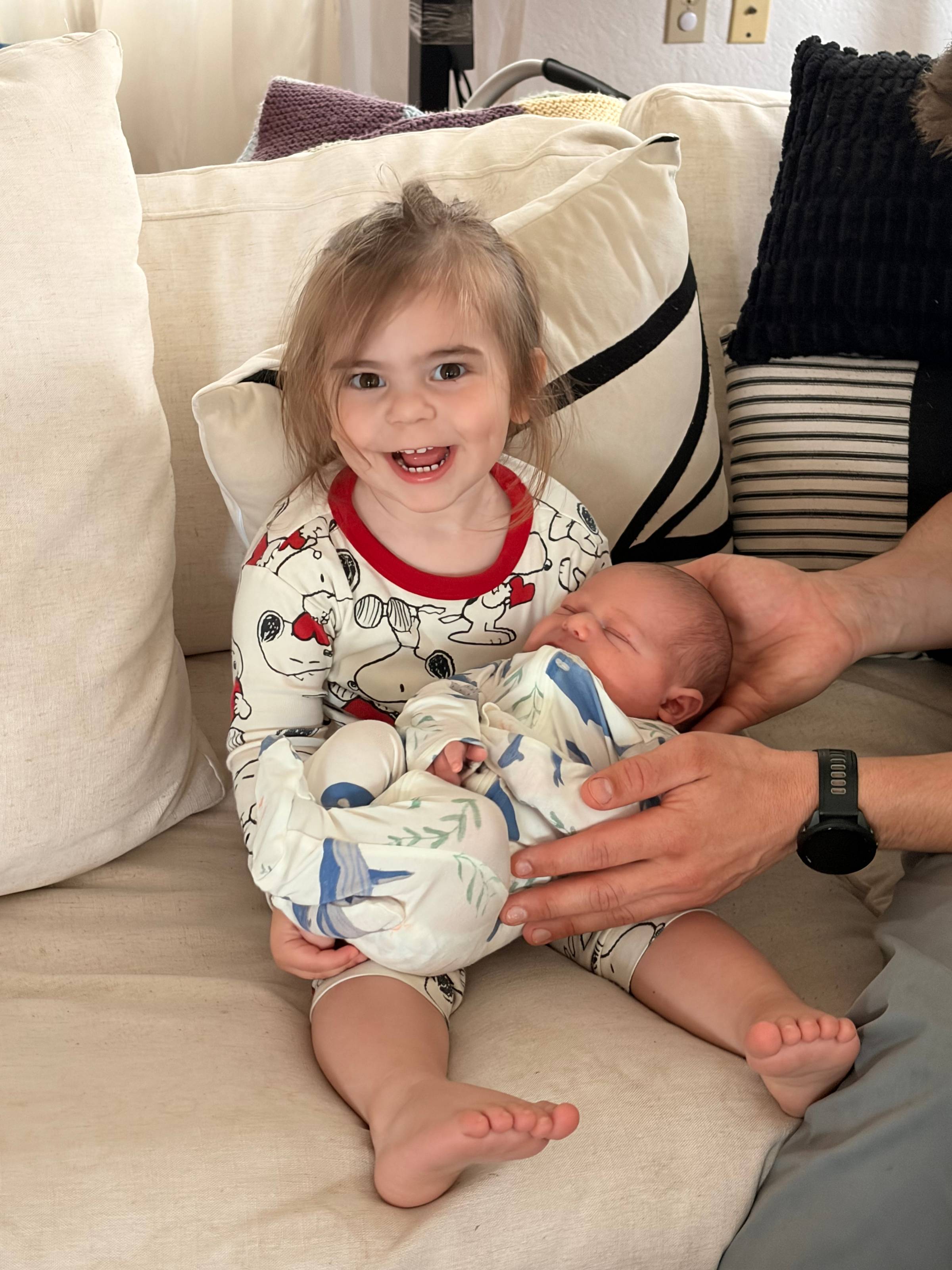Big sis Ayla and baby Louis