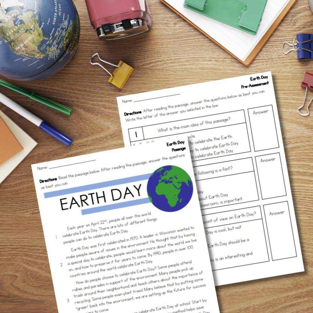 🌍Earth Day Reading Passage + Assessment 🌍