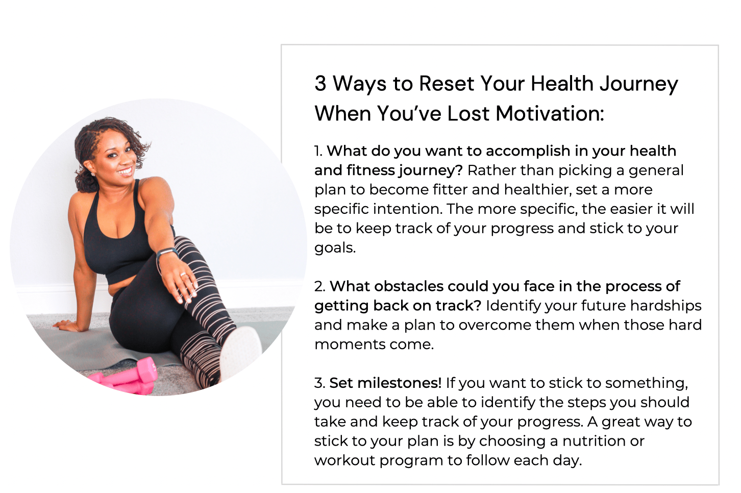 three ways to reset your health journey when you've lost motivation