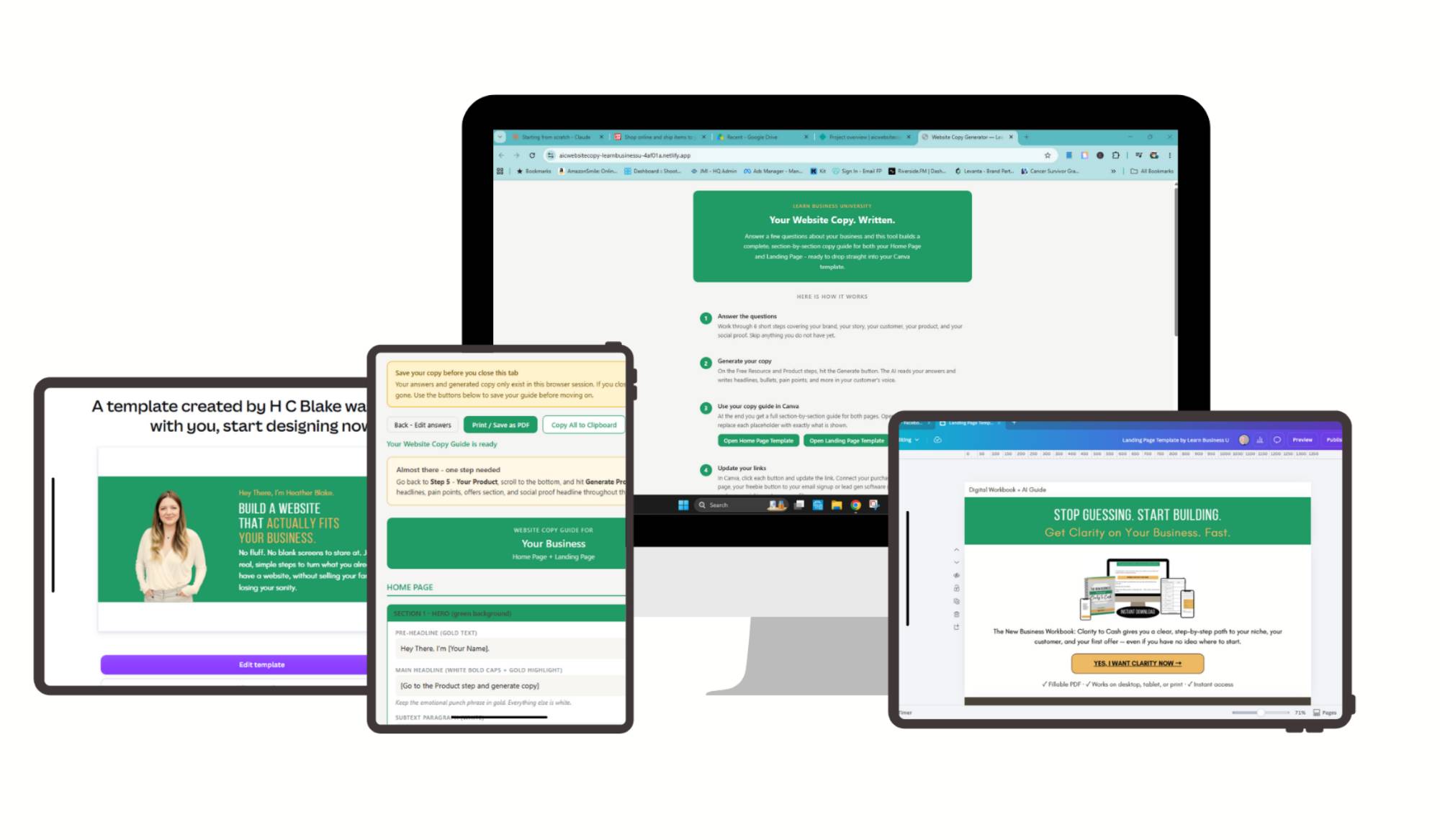 The No Blank Page Website Bundle Mock Up