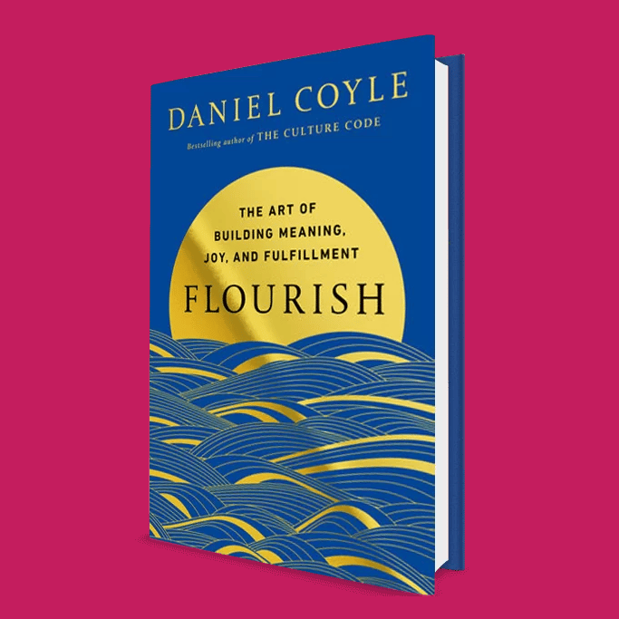 Book cover with a sun and waves in the background
