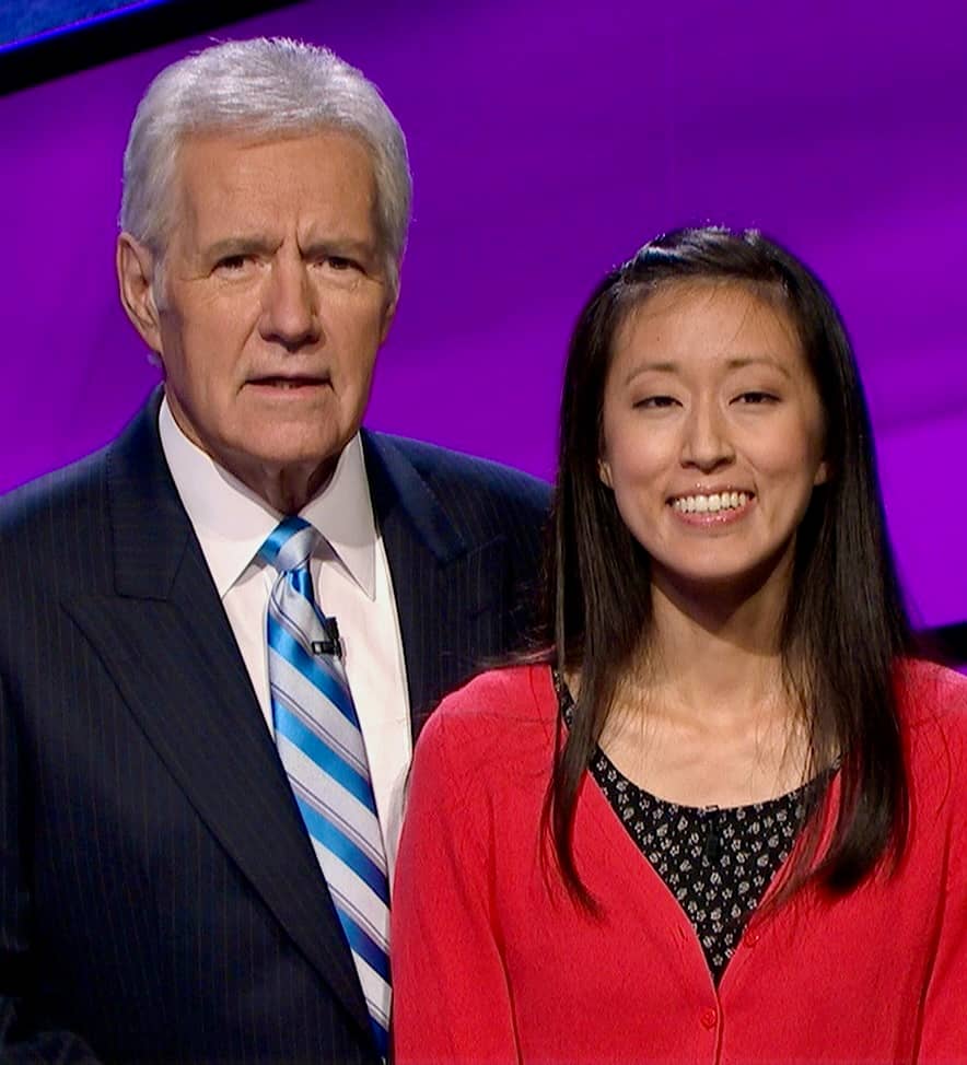 Photo of Joyce Hshieh and Alex Trebek