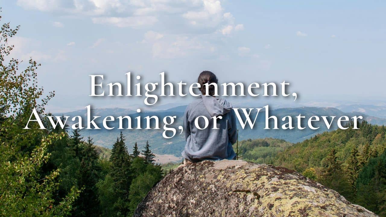 person on a mountain top with still larger mountains in the background with quote from email 