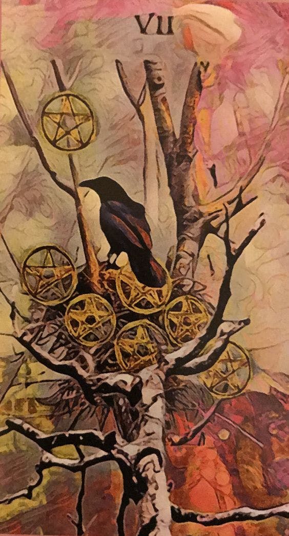 9 of pentacles crow tarot