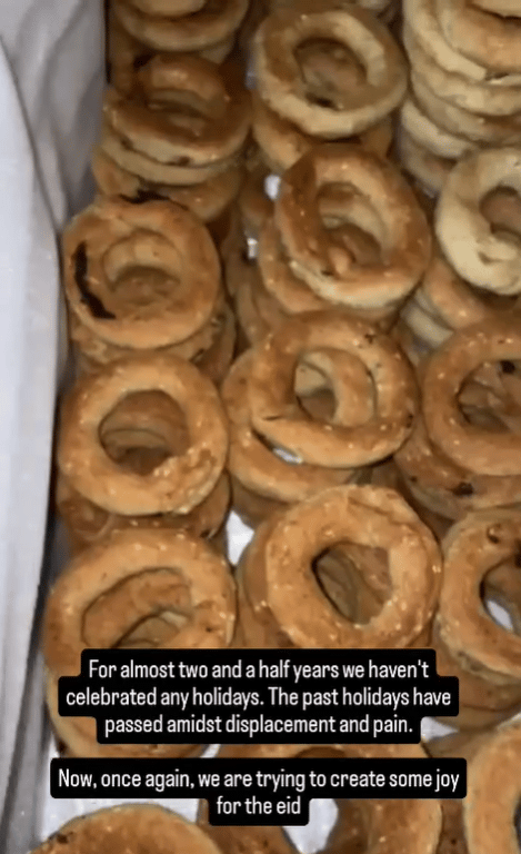 Nourhan baked some of the children's favorite treats for Eid