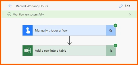Screenshot of a power automate flow diagram