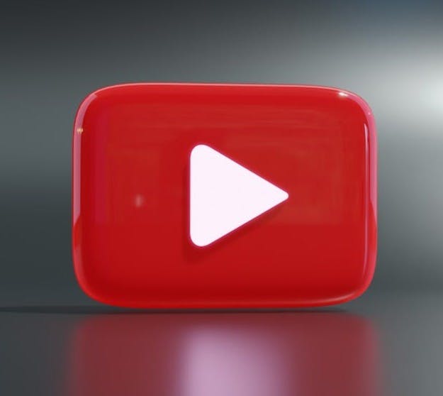 YouTube icon - red button with a "play" arrow on it 