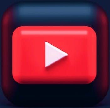 YouTube icon - "play" button against a red button background 