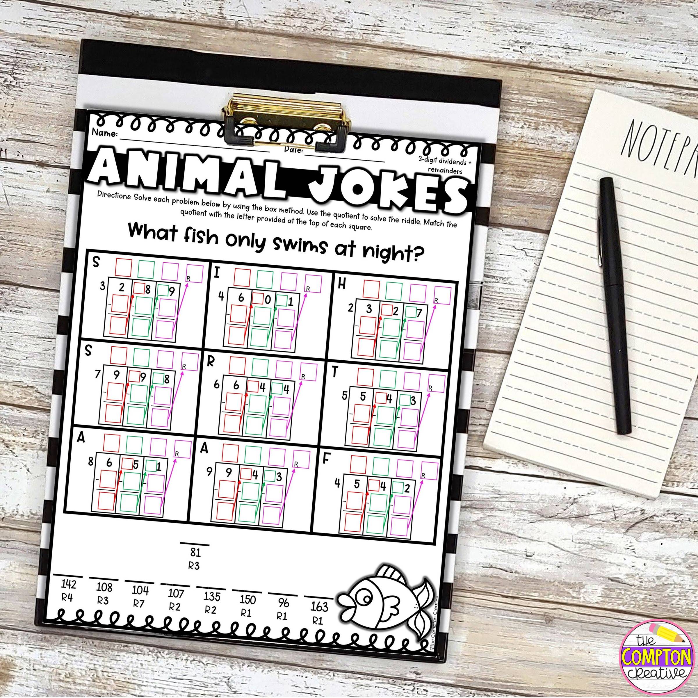 Long Division Box Method Template
