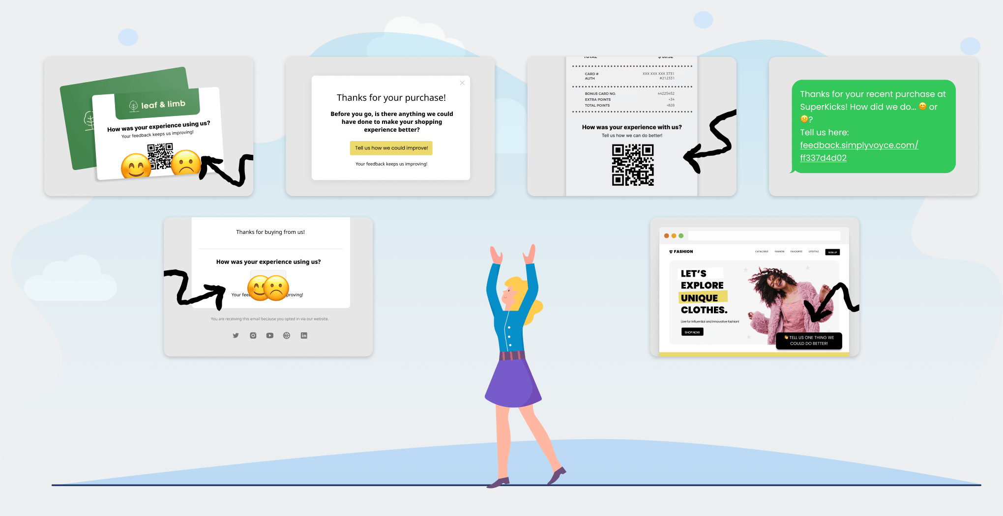 Learn how to share your Voyce Feedback links. 