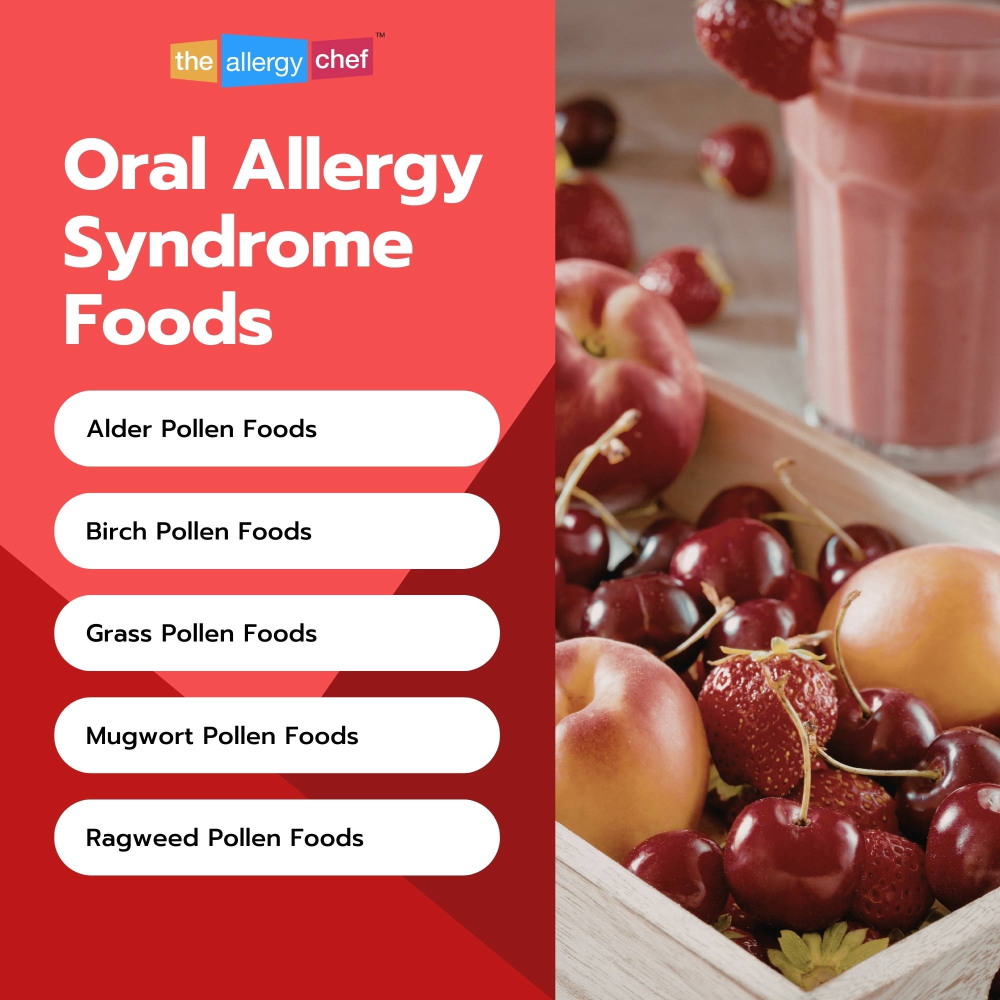 Oral Allergy Syndrome Cross Reactive Foods by Pollen