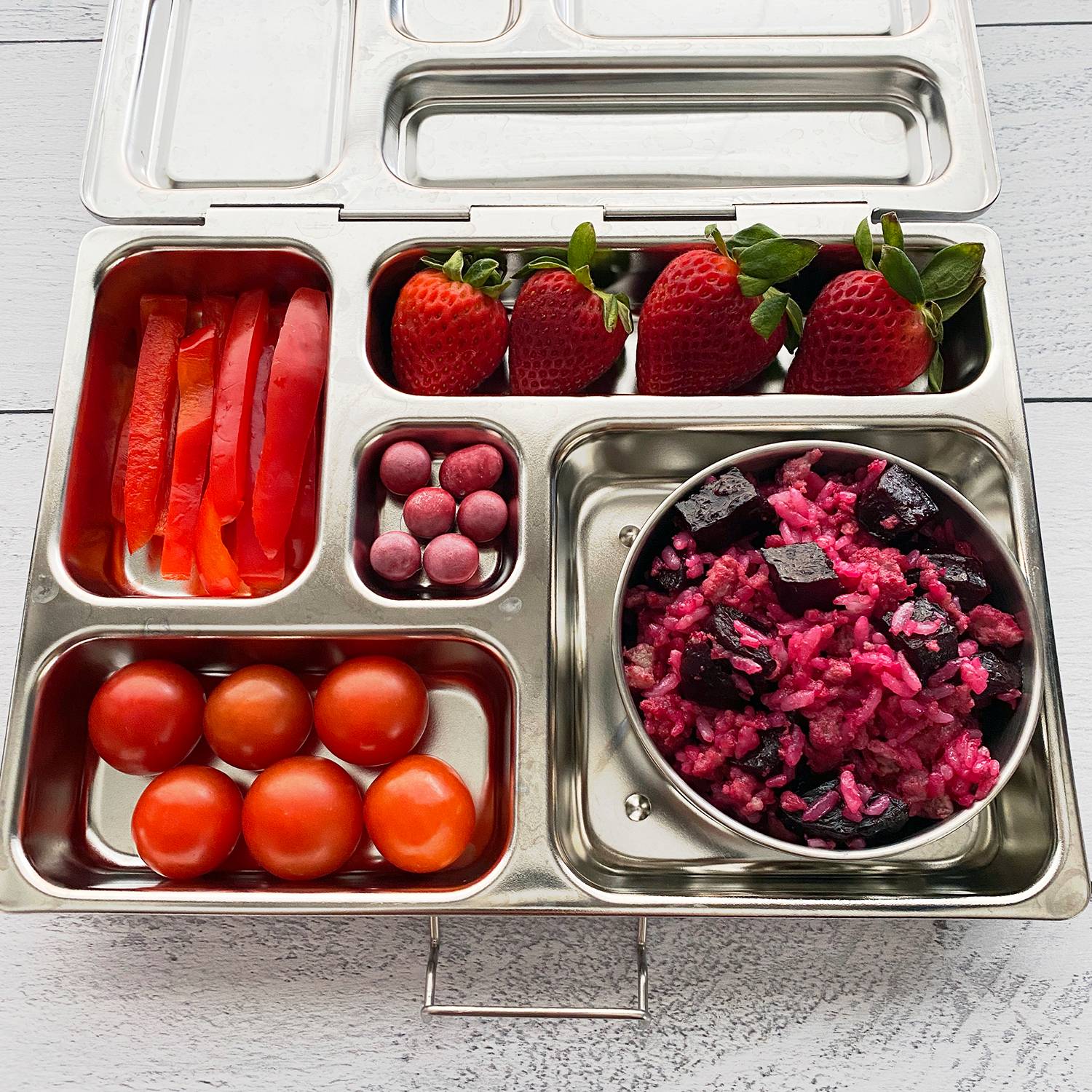 Gluten Free, Top 9 Allergy Free Red and Pink Lunch (Beet Stir Fry)