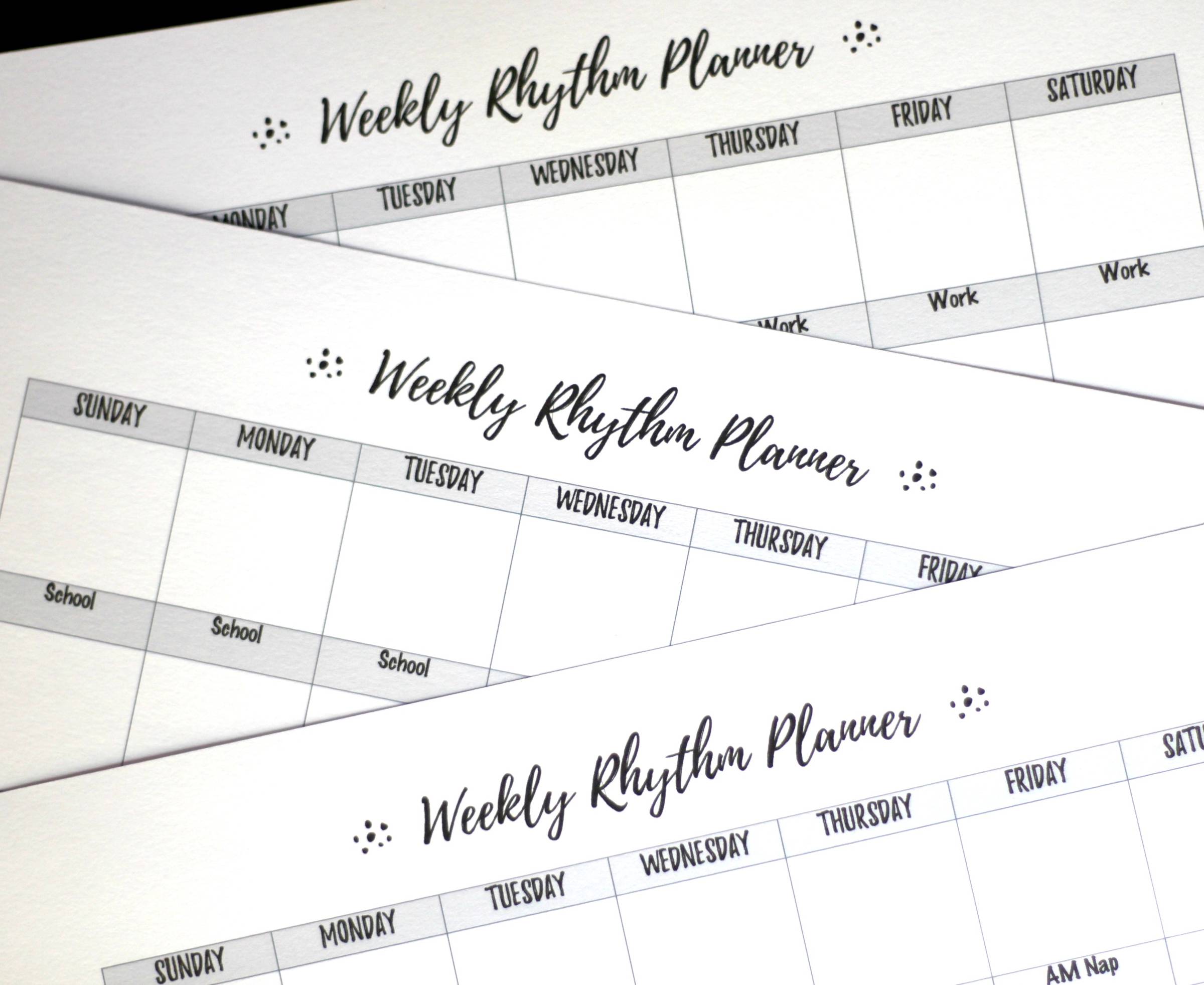 Weekly Rhythm Planner Sign Up