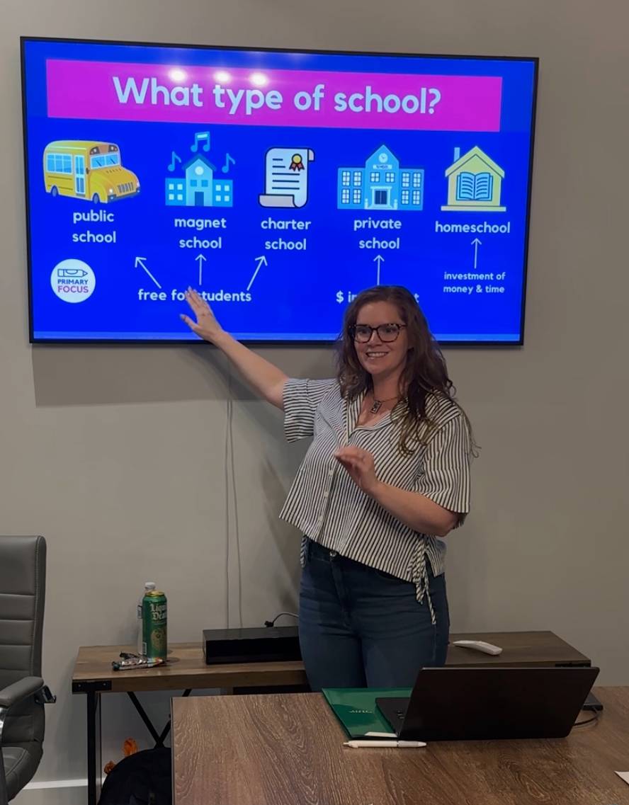 Natalie presenting at a workshop