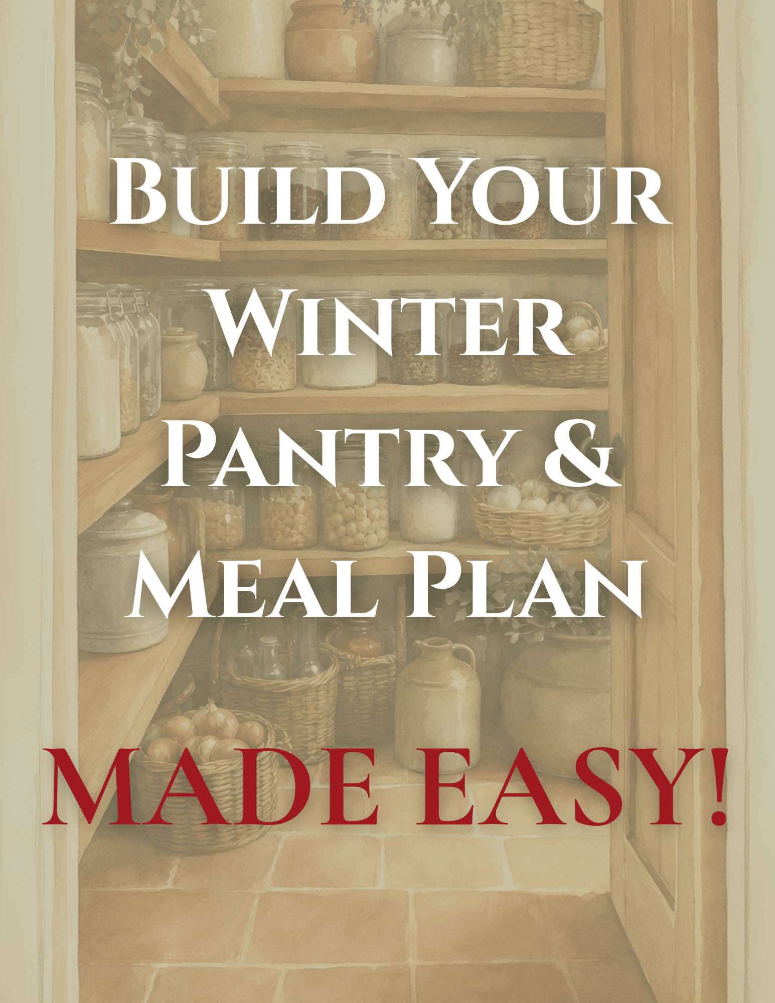 build your pantry meal planner free