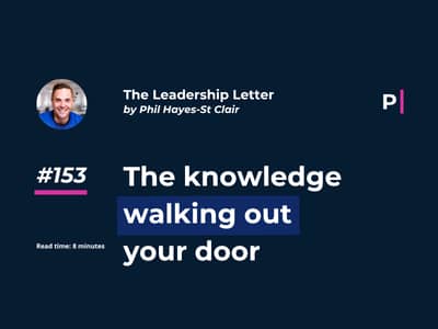 The knowledge walking out your door