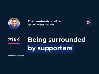 Being surrounded by supporters