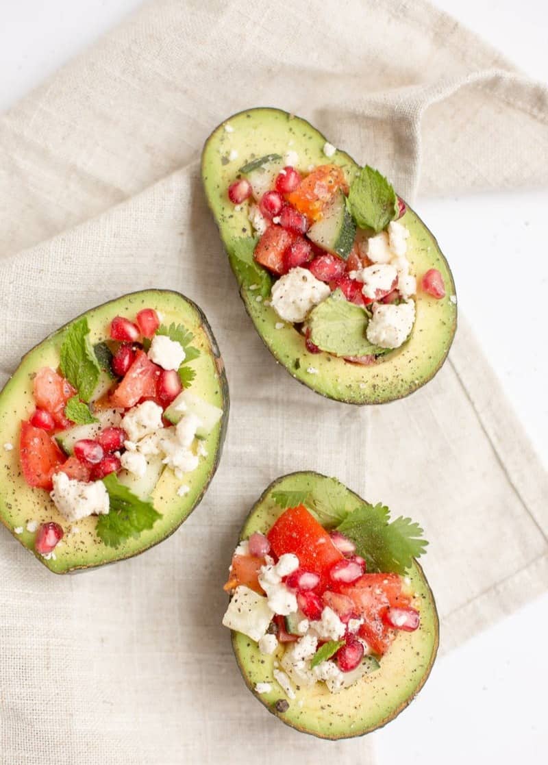three avocado fruit desserts
