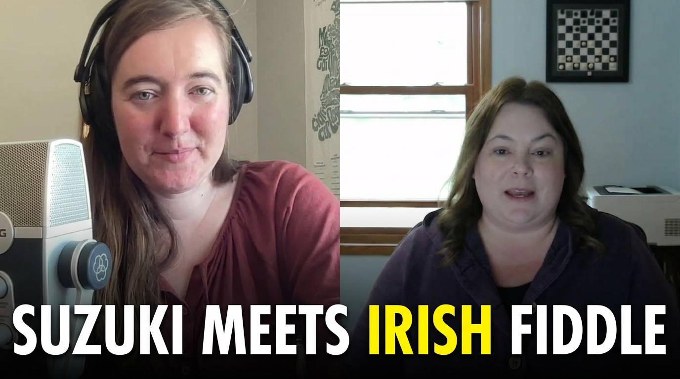 A side by side image of Hannah and Mary Vanorny chatting on Hannah's podcast Find Your Lilt