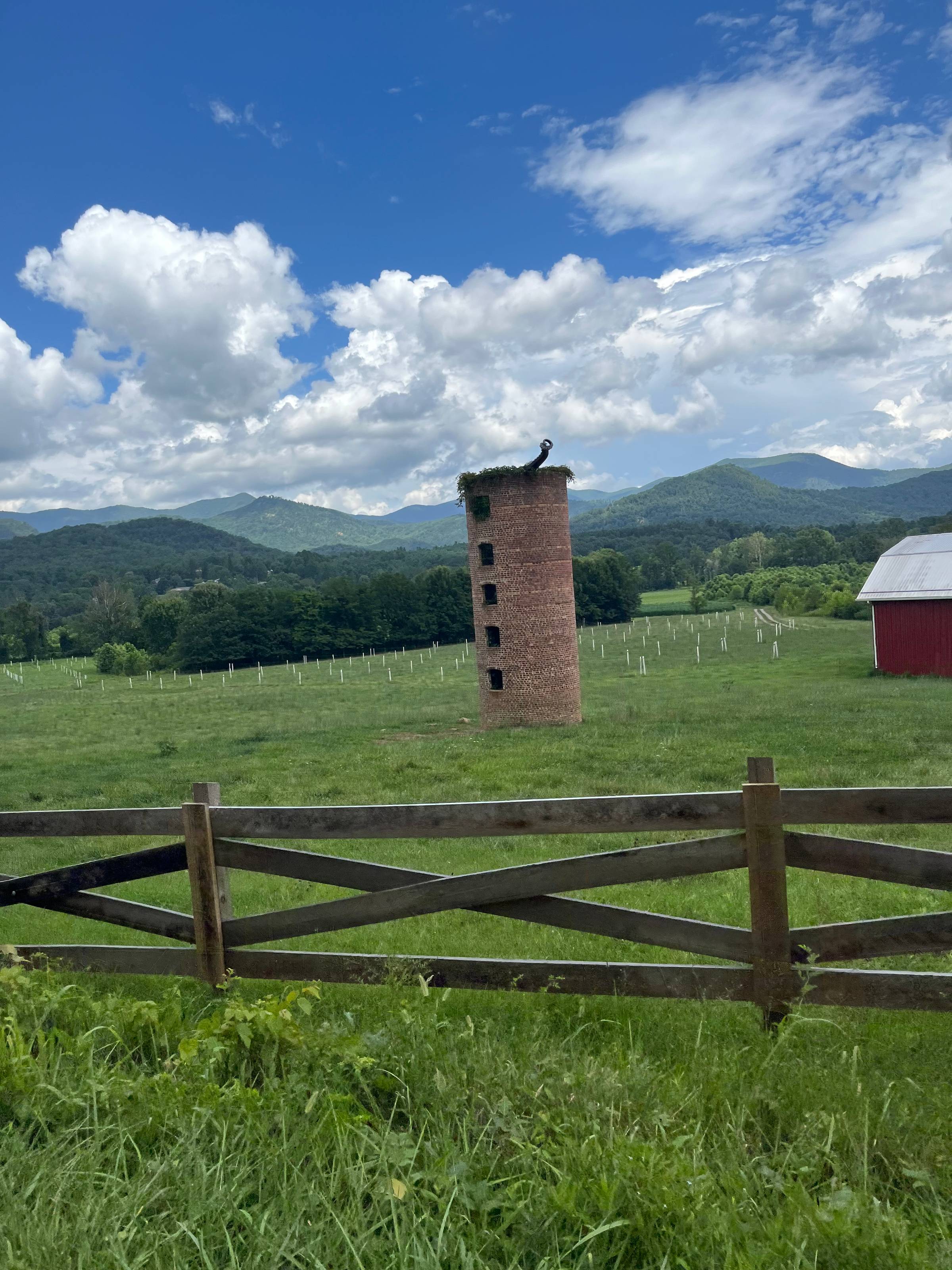 A silo near Warren Wilson College where the Swannanoa Gathering takes place
