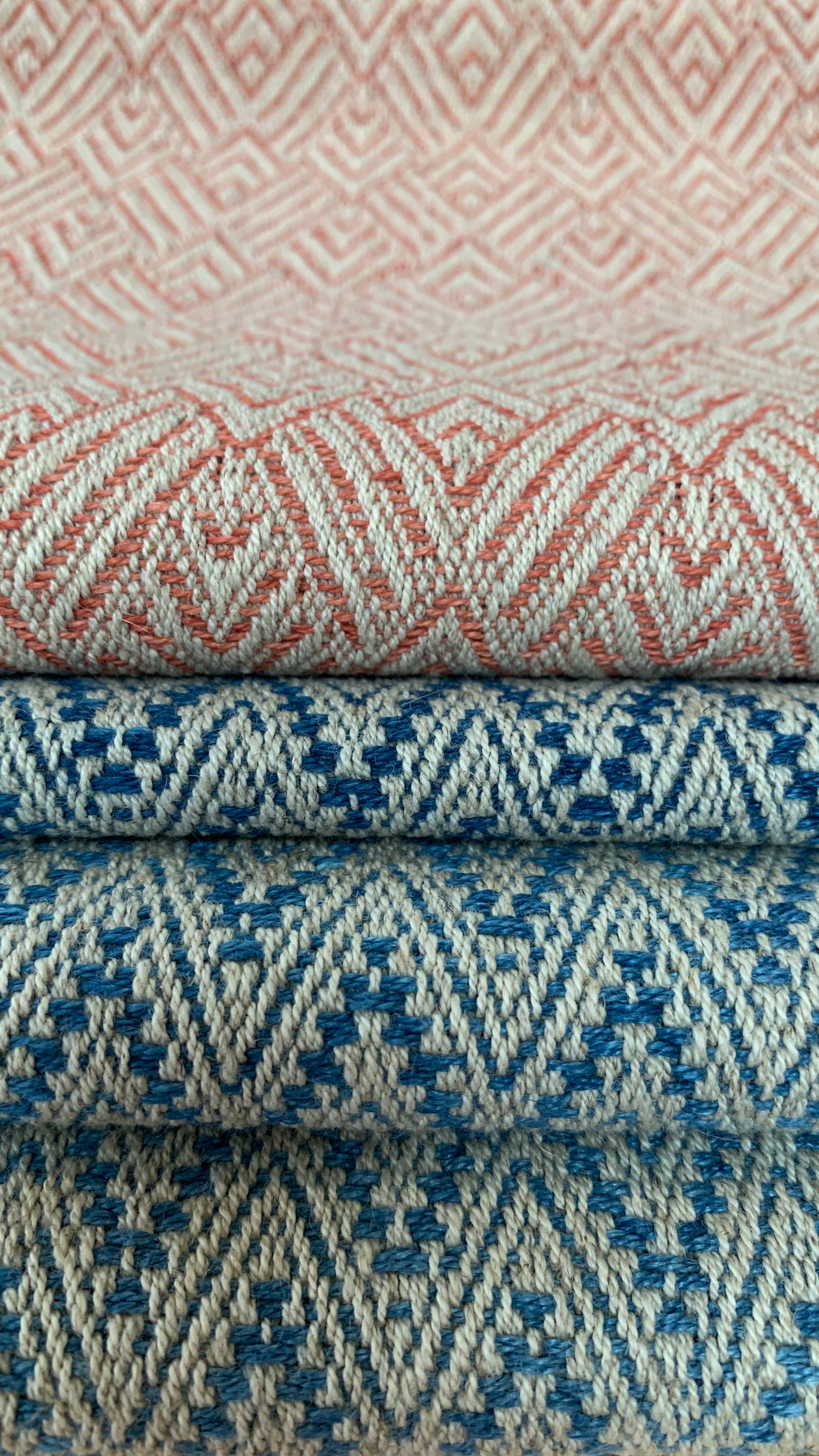 Naturally dyed, hand woven linen