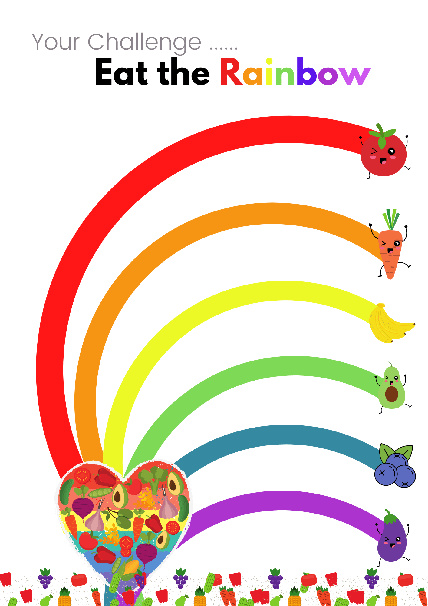 Free Eat the Rainbow Printable!