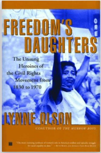 Book cover for Freedom's Daughters featuring a Black woman protester holding up a sign