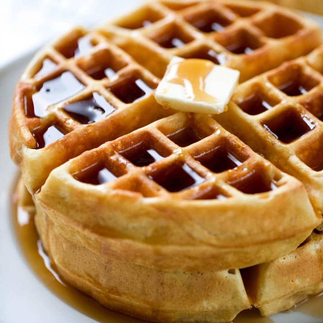 Homemade waffle recipe. 