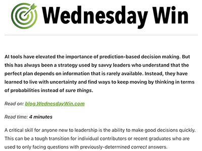Preview of 21 May 2025, Wednesday Win weekly newsletter
