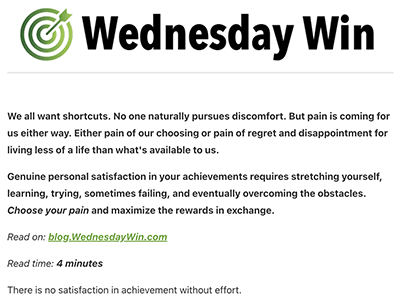 Preview of 30 April 2025, Wednesday Win weekly newsletter