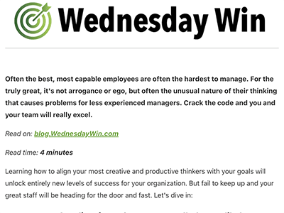 Preview of 7 May 2025, Wednesday Win weekly newsletter