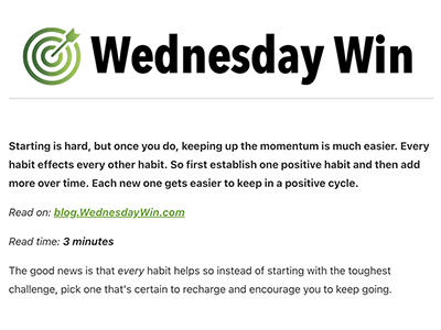 Preview of October 15, 2025, Wednesday Win weekly newsletter