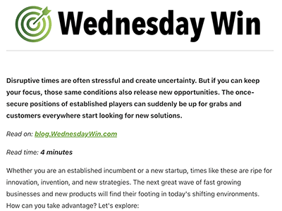 Preview of 18 June 2025, Wednesday Win weekly email newsletter